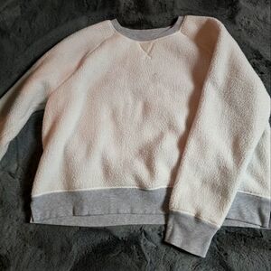 Fuzzy sherpa sweater